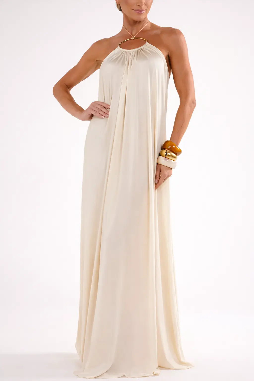 Aurelisse™ | Halter Maxi Dress Claxoria