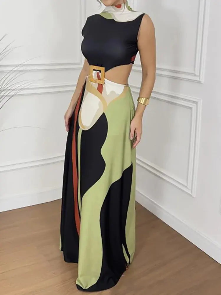 Aurevia™ | Cutout Maxi Dress Claxoria