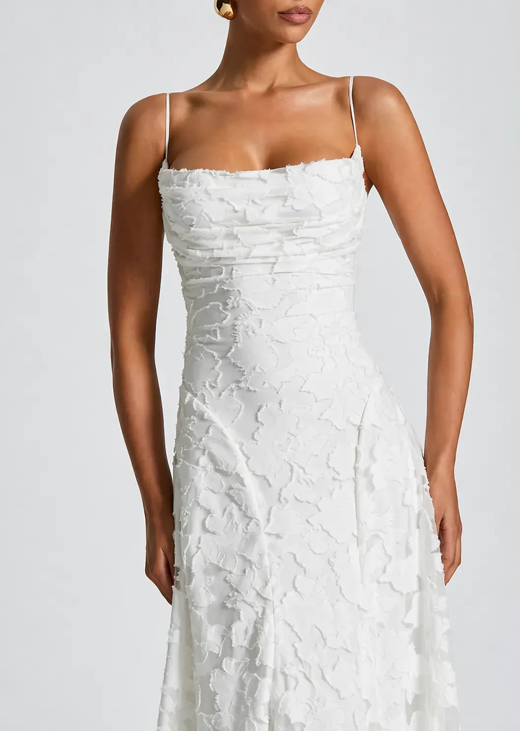 Florvaine™ | Petal Lace Strappy-Back Ball Maxi Claxoria