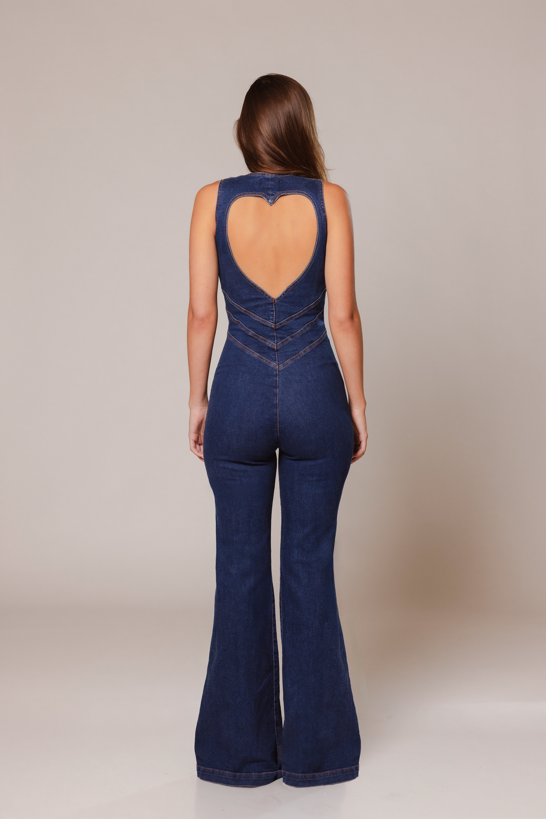 Virelle™ | Heartline Denim Jumpsuit Claxoria