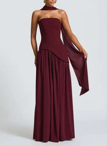 Avelisse™ | Ribboned Grace Strapless Maxi Claxoria