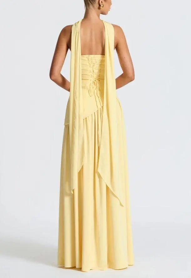 Avelisse™ | Ribboned Grace Strapless Maxi Claxoria