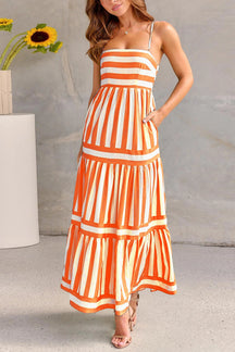 Charlotte™ | Stripped Maxi Dress Claxoria