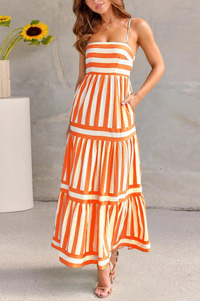 Charlotte™ | Stripped Maxi Dress Claxoria