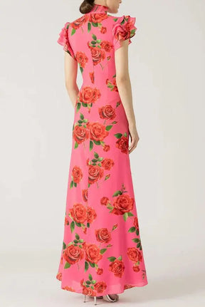 Elowen™ | Sleeveless Maxi Floral Dress Claxoria