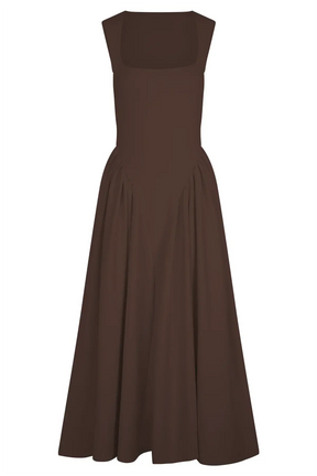 Elysian™ | Cacao Midi Dress Claxoria