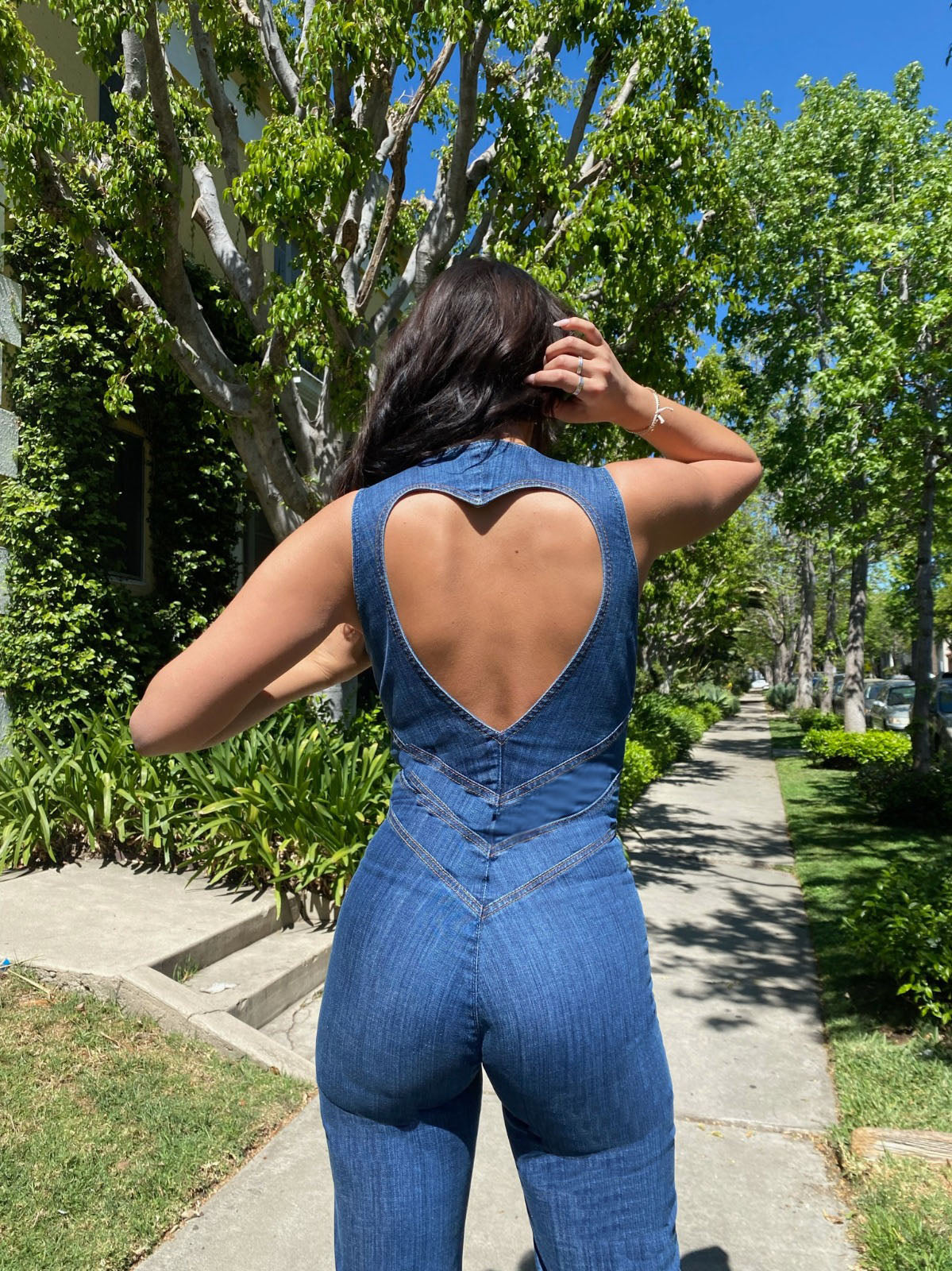 Virelle™ | Heartline Denim Jumpsuit Claxoria
