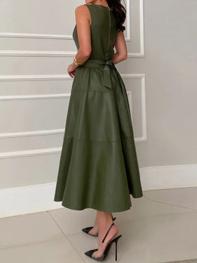 Verdantia™ | Sculpted Midi Dress Claxoria