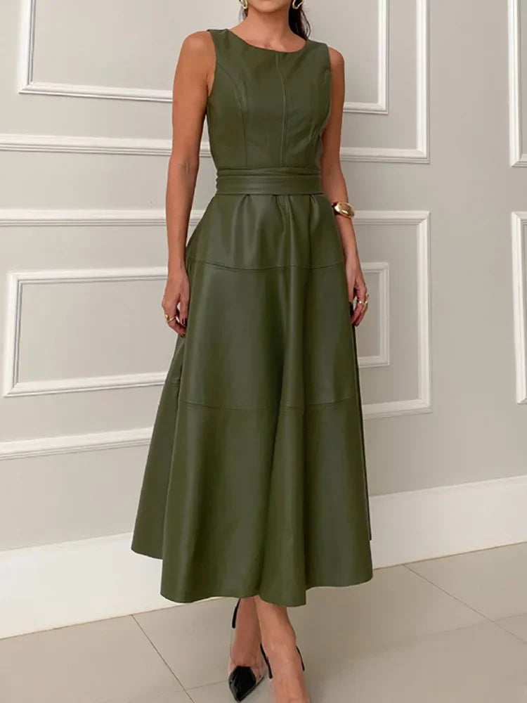 Verdantia™ | Sculpted Midi Dress Claxoria