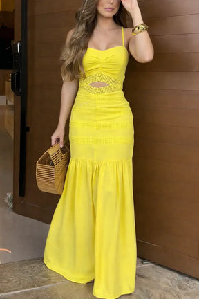 Solmara™ | Cutwork Maxi Dress Claxoria