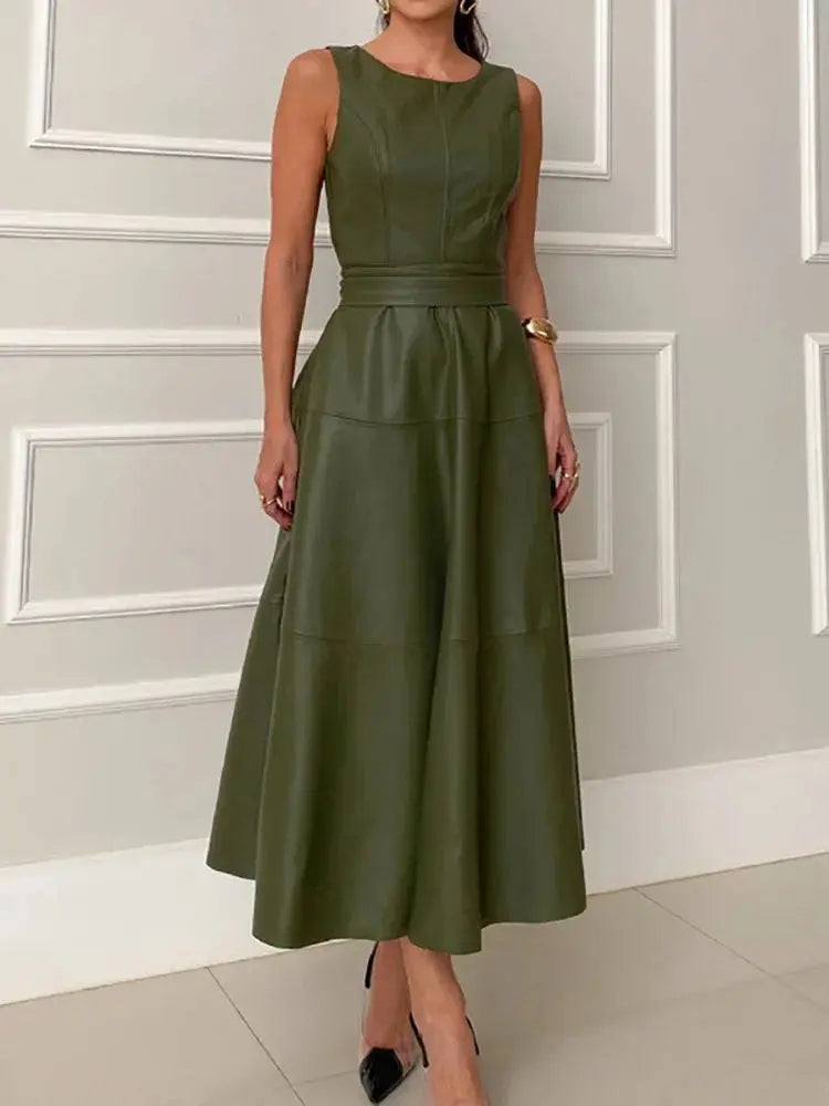 Verdantia™ | Sculpted Midi Dress Claxoria