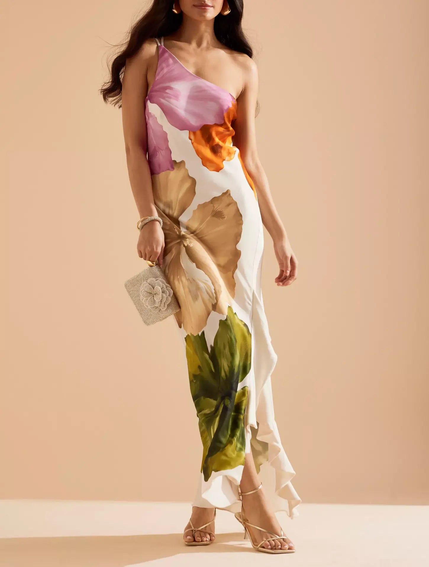 Veyra™ | Botanical One-Shoulder Maxi Claxoria