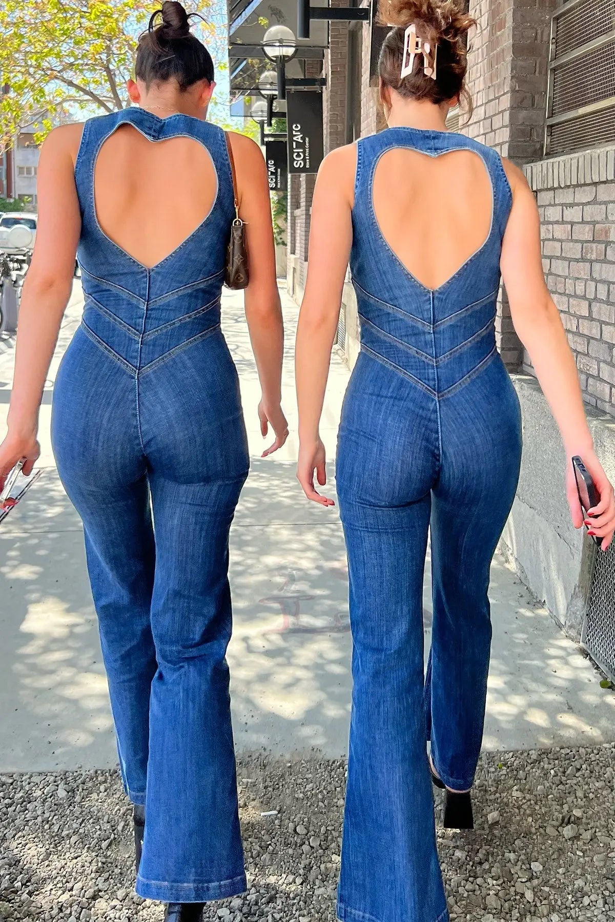 Virelle™ | Heartline Denim Jumpsuit Claxoria