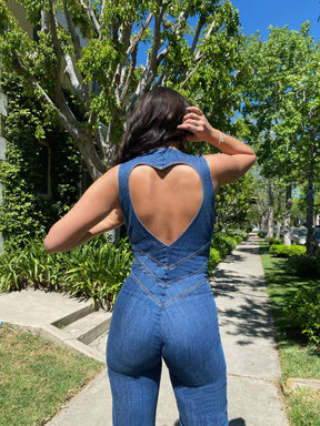 Virelle™ | Heartline Denim Jumpsuit Claxoria
