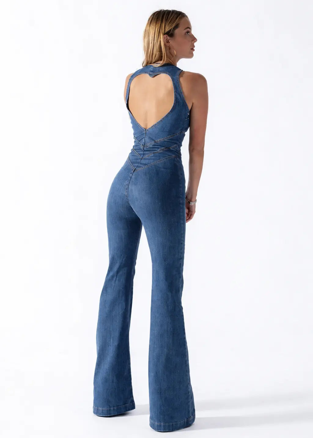 Virelle™ | Heartline Denim Jumpsuit Claxoria