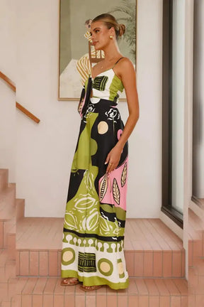 Zarielle™ | Printed Cami Jumpsuit Claxoria